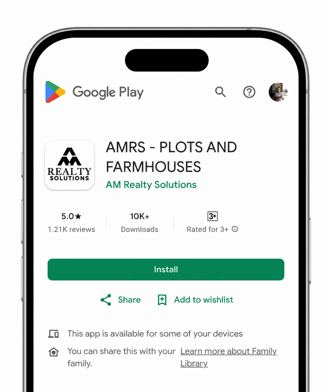 AM Realty mobile app preview